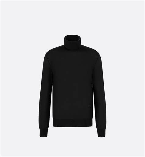 CD Icon Turtleneck Sweater Deep Gray Cashmere Jersey 